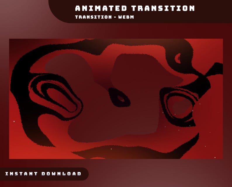 Scarlet Vortex Animated Stream Overlay Package, Red White Twitch Color ...
