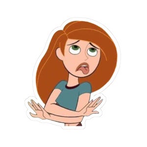 Kim Possible Nickelodeon Cartoon Network Meme Sticker, Funny Laptop Decal, Pop Culture Planner Accessory, Cool Water Bottle Label, Retro