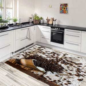 Coffee Bean Rug,Coffee bean rug,Kitchen Rug,Coffee Rug,Home Area Rug,Digital Coffee Rug,Washable Rug,Home Decor Rug,Modern Rug,non-slip rug