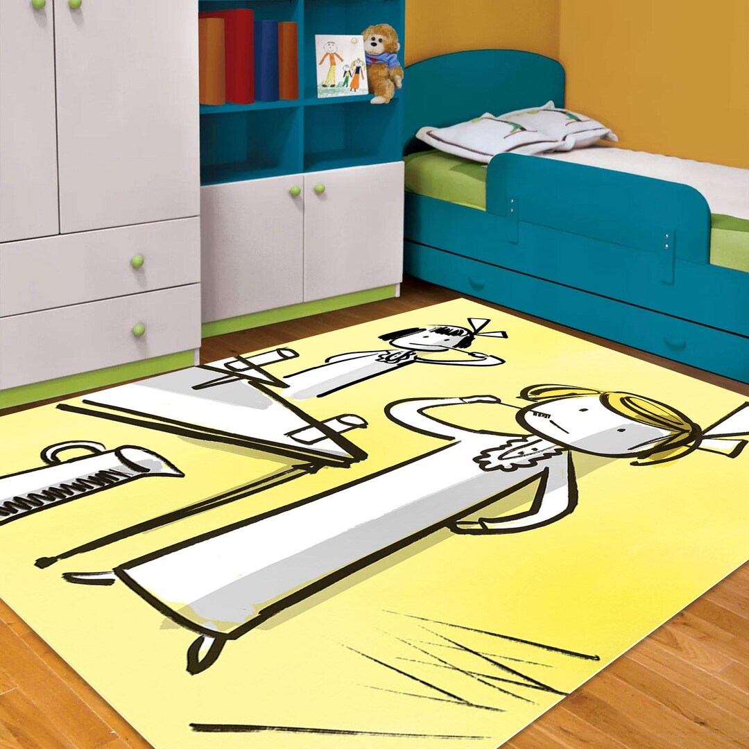 Madeline Brushing Teeth by Ludwig Bemelmans Home Decor Rug ...