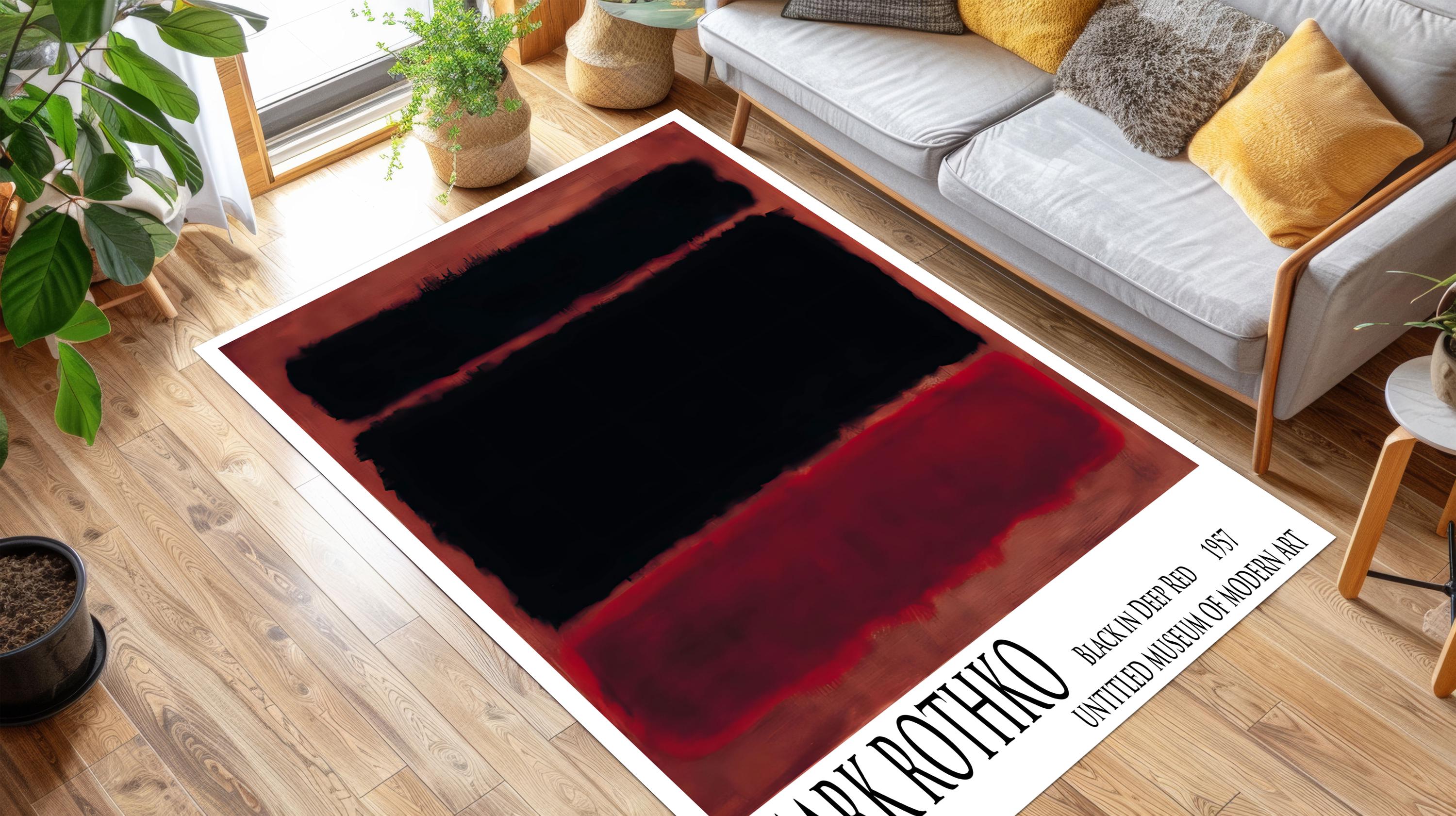 Mark Rothko Rug: Abstract Art, Bamboo Fiber, Living Room Decor - Etsy