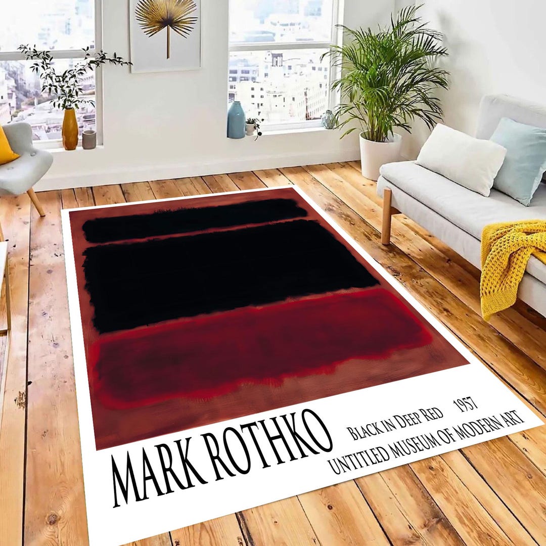 Mark Rothko Rug: Abstract Art, Bamboo Fiber, Living Room Decor - Etsy