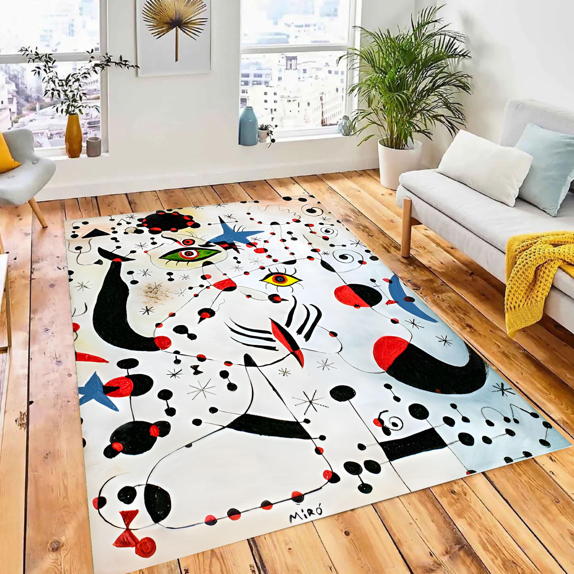 Miro Design Rug Joan Miro Abstract Art Rug: Ciphers and Constellations (1941) - Gift ...