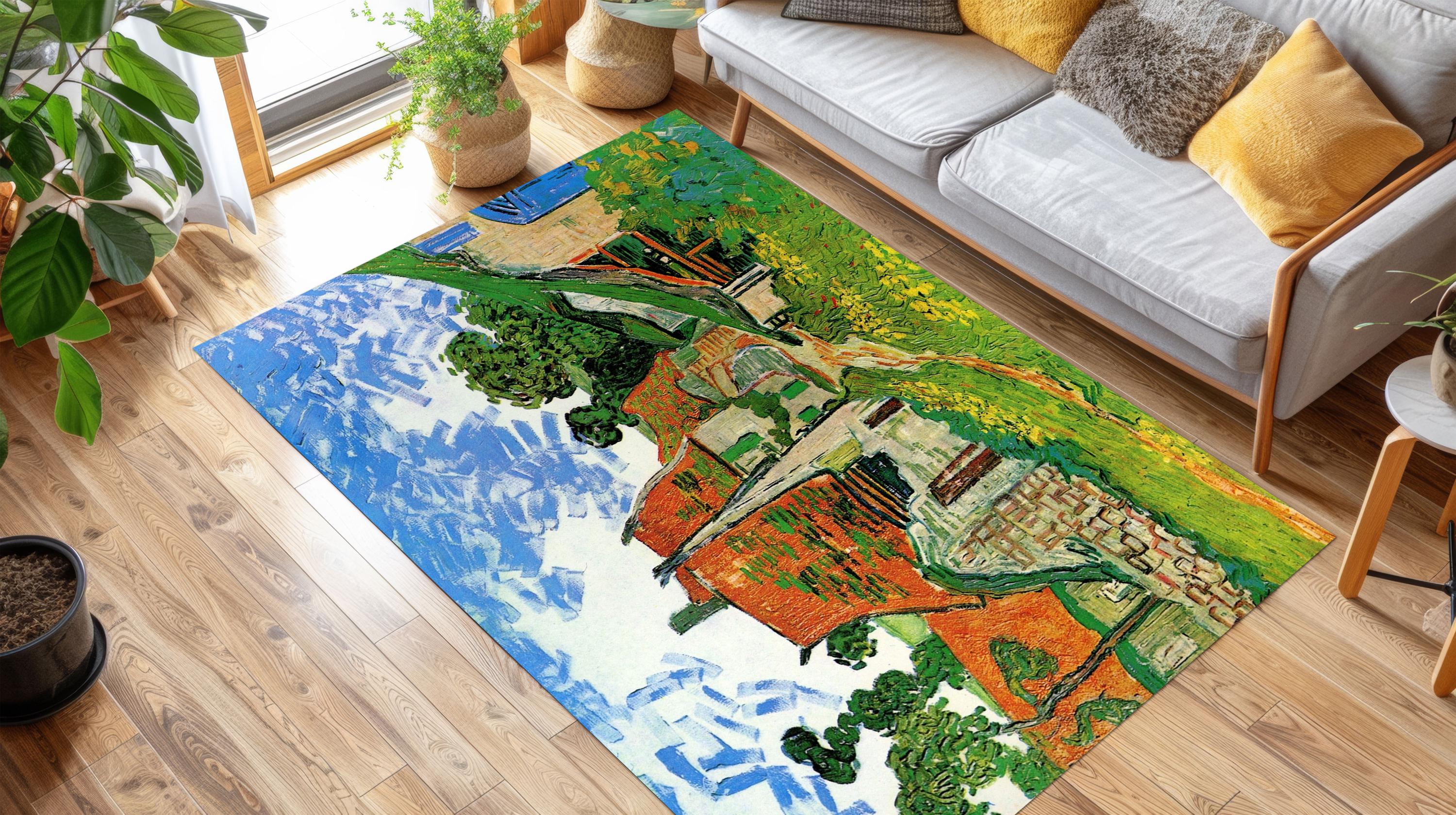 Abstract Sunshine Rug Vincent Van Gogh, Sunshine Rug, Van Gogh Painting, Artistic Rug, Home ...