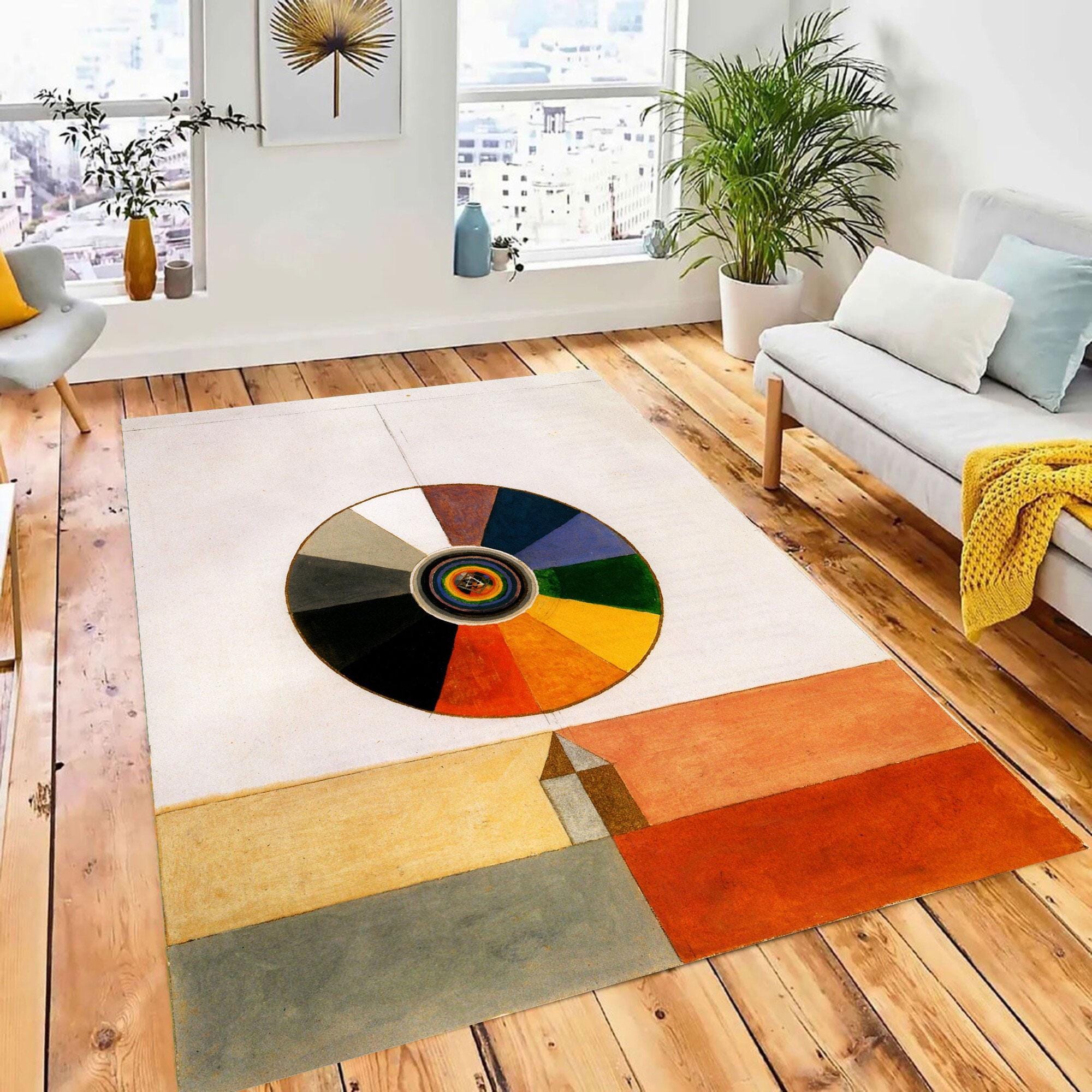 Hilma Af Klint アート ラグ: 抽象竹エリアラグ、滑り止め - Etsy 日本