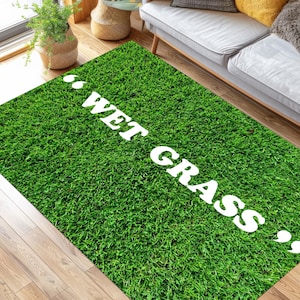 Green Grass Area Rug: Vibrant, Machine Washable, Personalized