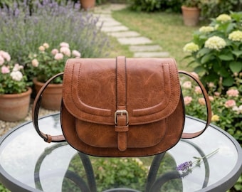 Bolso bandolera vintage, bolso cruzado para mujer, bolso de hombro de piel sintética, bolso de mano bohemio, bolso cruzado pequeño de piel, bolso de uso diario, regalo