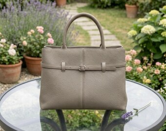 Mochila de piel auténtica para mujer, convertible, minimalista, para el trabajo, bolso estructurado, bandolera, bolso de uso diario, regalo para ella.