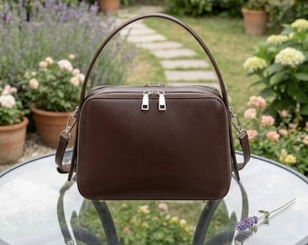 Mochila de piel para mujer, mochila vintage de piel de vaca auténtica, bolso de mano convertible de lujo para hombro y bandolera, elegante bolso de viaje.