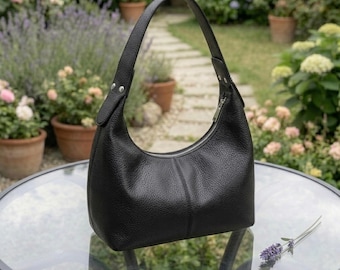 Bolso de hombro para mujer, pequeño bolso hobo para llevar debajo del brazo, bolso de mano de piel sintética estilo años 90, bolso minimalista chic para salir, bolso de mano retro Y2K para el día a día, regalo para mujer.