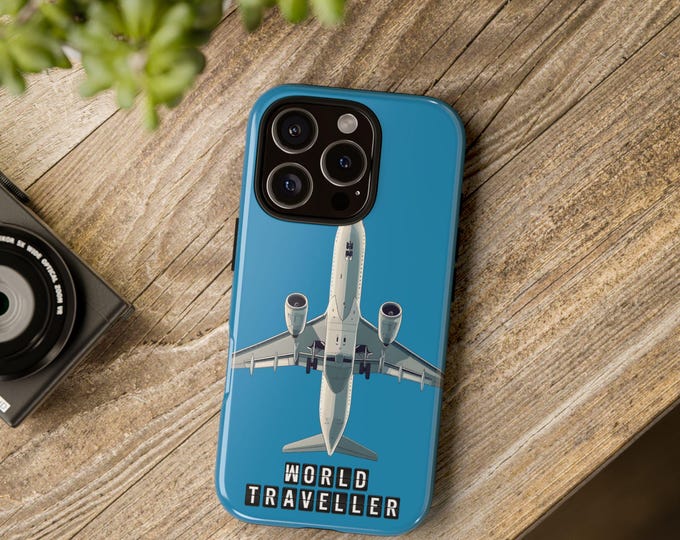 Featured listing image: Aviation Geek World Traveller iPhone Case, Gift for Airplane Lovers