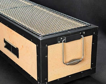 Yakitori Grill Japanse barbecue Hibachi Konro: diatomeeënaarde 77 x 23 cm