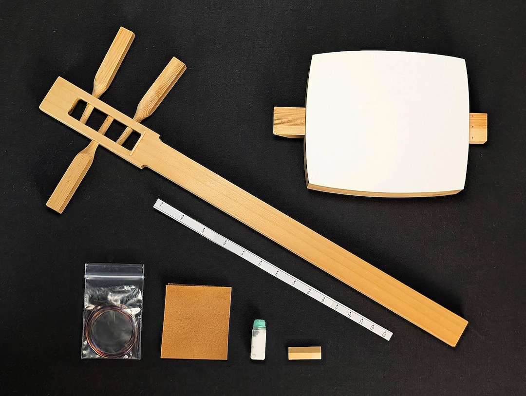 Kit de montage en bois naturel traditionnel japonais SHAMISEN Made In
