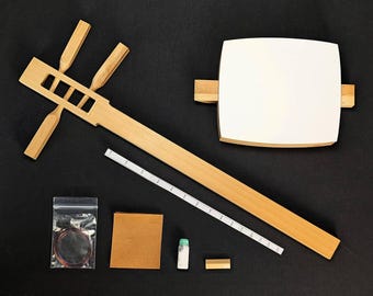 Montageset van SHAMISEN traditioneel Japans natuurlijk hout Made In Japan Tokyo