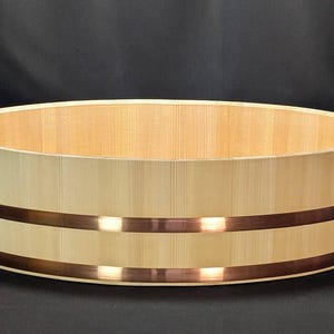 Sushi Oke Sawara Cypress: Vasca per riso giapponese professionale (66 cm) realizzata in Giappone