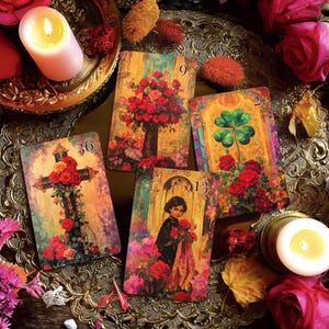 Rococo Rose Lenormand Deck, 36 Lenormand Cards, Unique Tarot Deck, Oracle Cards, Oracle Deck, Classical Lenormand Deck, Colorful Lenormand