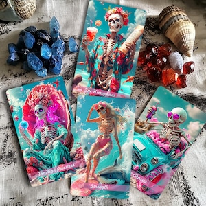 Jeu de cartes de tarot, 78 cartes de tarot, cartes de tarot uniques, pont Oracle, conseils spirituels, cadeau pour débutants, jeu de tarot têtes de mort