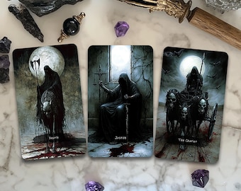 Nightfall Pact Tarot, 78 Tarotkarten, Einzigartige Tarotkarten, Tarot Für Anfänger, Weissagungswerkzeug, Perfekt für Sammler und Tarot-Enthusiasten