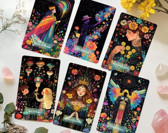 ブロッサム・オブ・セレニティ タロットデッキ – フローラル柄78枚の