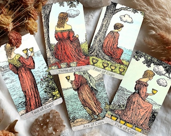 Tarot Card Deck with Digital Guidebook, Tarot for Beginners, Unique Tarot Card Deck, Line Reverie Tarot Deck
