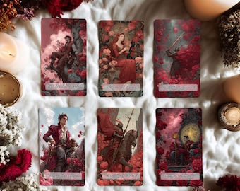 The Rosarium Tarot, Tarot Card Deck, 78 Tarot Card Deck, Unique Tarot Deck, Tarot Cards with Guidebook