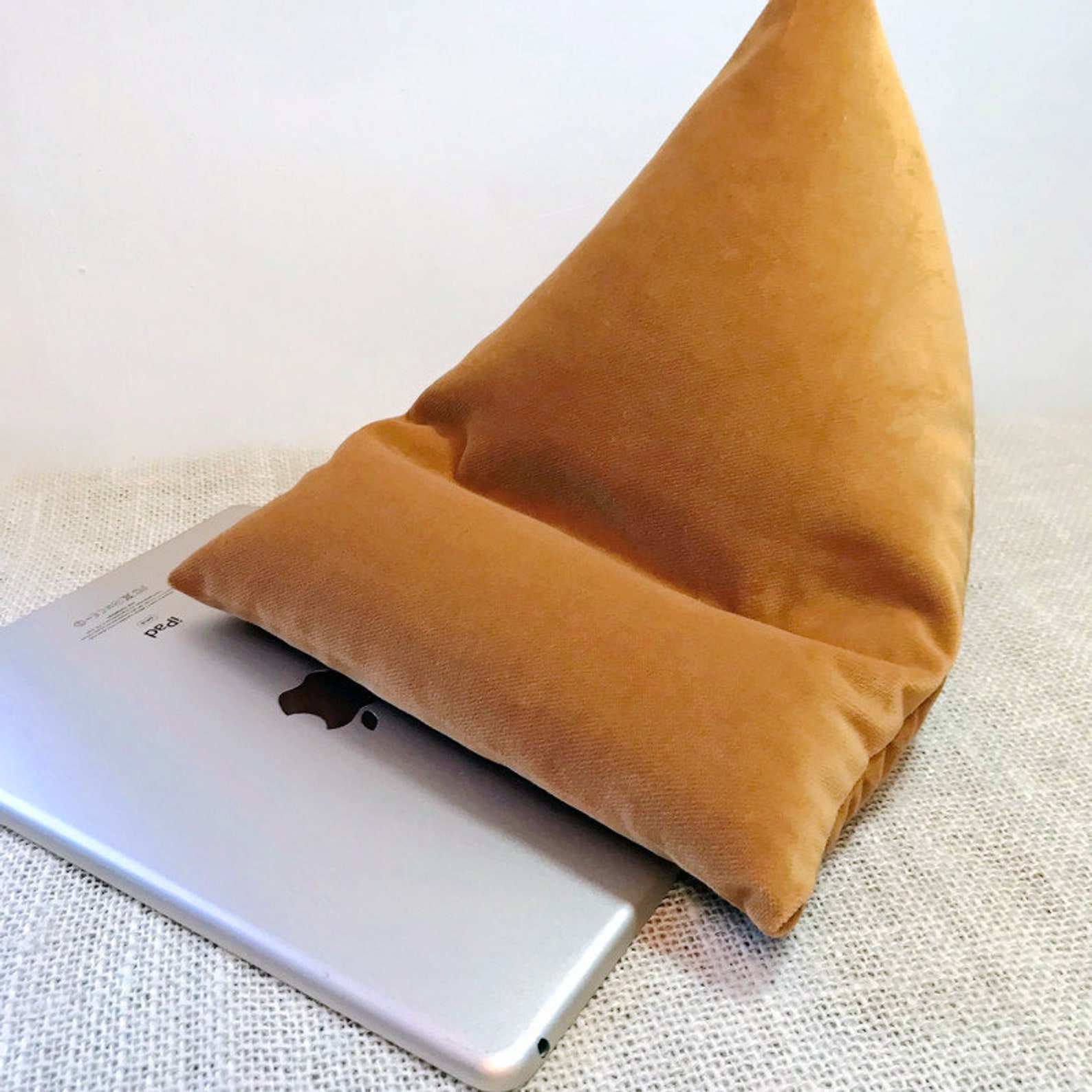 Ipad Pillow Kindle Tablet Cushion Book Stand Gold Mustard Etsy UK
