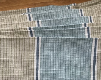 Linen Blend Fabric - Villa Nova - Striped - Home Textile - by Metre