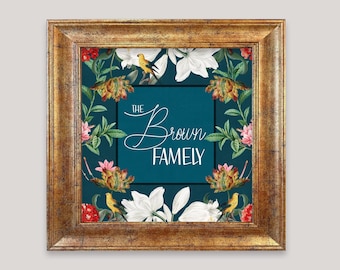 Personalized Initial Art | Custom Name Sign for Family | Digital Download  Decor |Customizable Digital Print