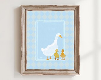 Duck Digital Print - Nursery Decor, Animal Lover Printable, Fun Duck Themed Home