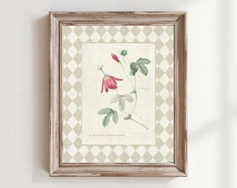 Vintage Flowers Digital Wall Art Print, flower Poster, Decor for Home
