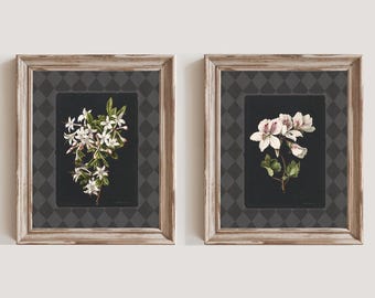 Vintage Flowers Digital Wall Art Print, flower Poster, Decor for Home