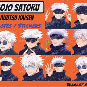 Gojo Satoru Emotes / Stickers - Anime style - Twitch, Youtube, Discord emotes