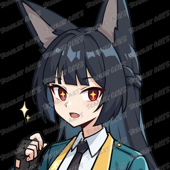 Miyabi Hoshimi Zenless Zone Zero Emotes / Stickers - Anime Chibi