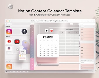 Mall för Notion Content-kalender: Planerare för sociala medier