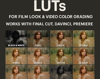 250 Cinematic LUTs: Film & Video Color Grading (Digital Download)