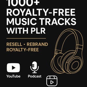 1500+ Royalty-Free Music Tracks (Regularly Updated) – PLR & Resell Rights Included