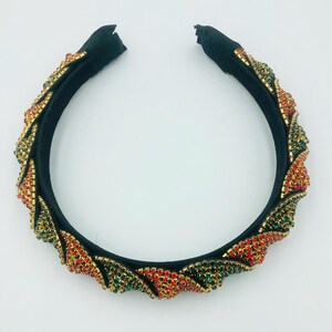 Headband with crystals multicolor