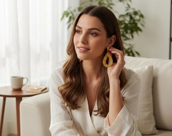 vegetable gold earrings