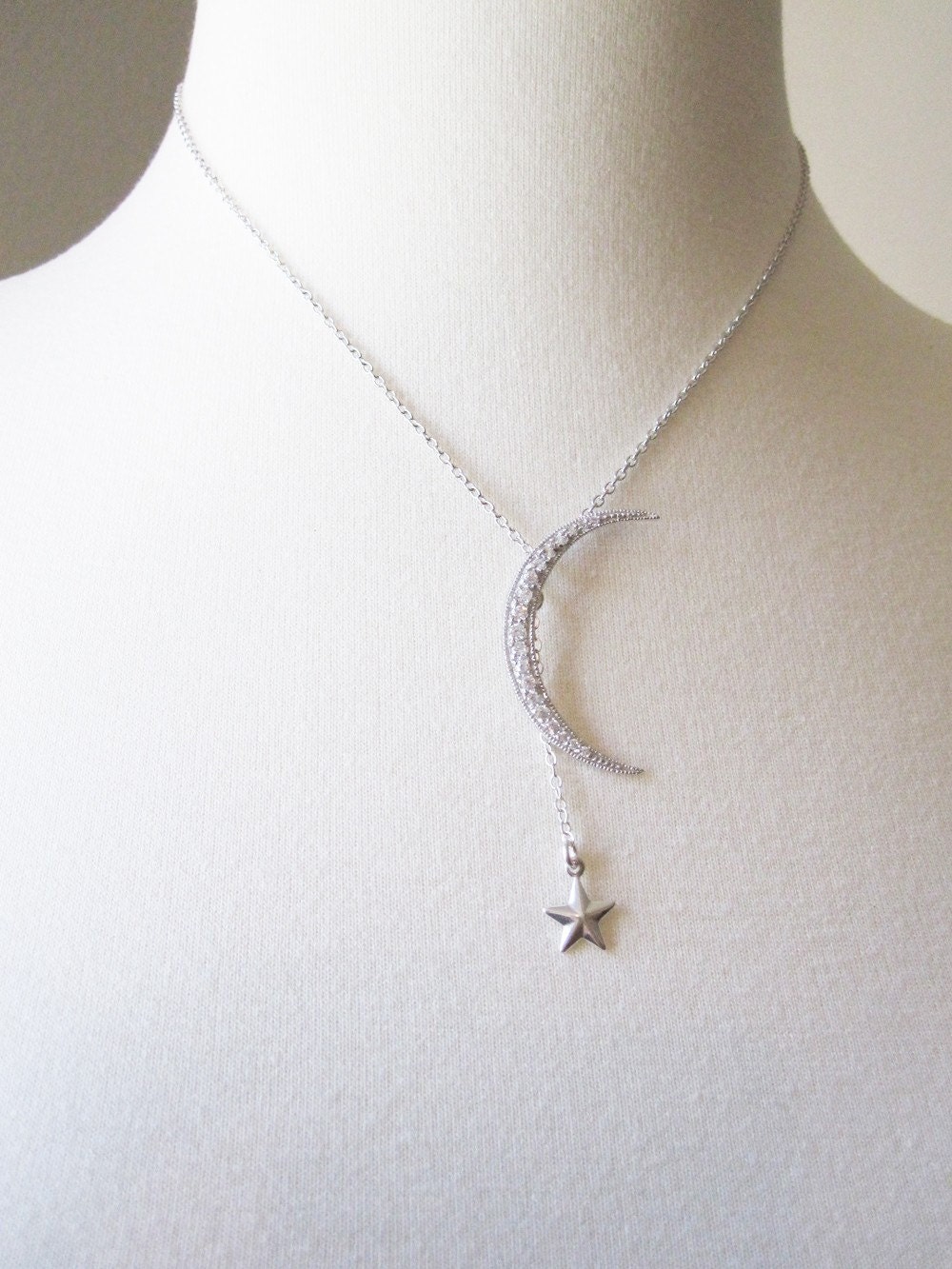Carrie's moon shop and star necklace