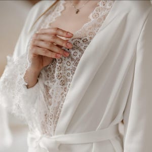 White Lace Pajamas - Birthday Gift for Her, Bridal Shower Sleepwear, Bride to Be Present, Pajamas for Women, Wedding Sleepwear