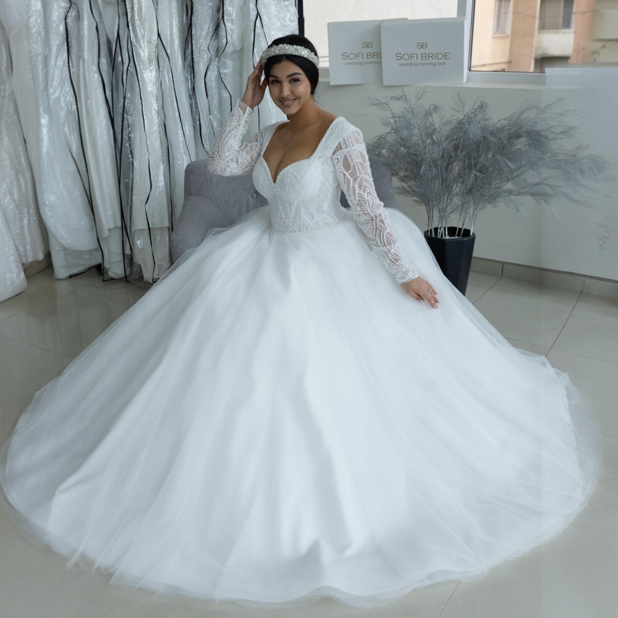 fairy wedding dress etsy PPBD056 Dusty Rose Plus Size Bridesmaid Dress with Split main image 0