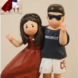 Personalized Fully Handmade  Wooden Love Couple Figurine Gift | Custom  Wooden Anniversary Keepsake | Unique Wooden Sculpture gift for Wife