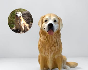 Personalized Dog Figurine,Handmade Wooden Dog Memorial Keepsake