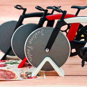 Cortador de pizza con forma de bicicleta creativa imagen 9
