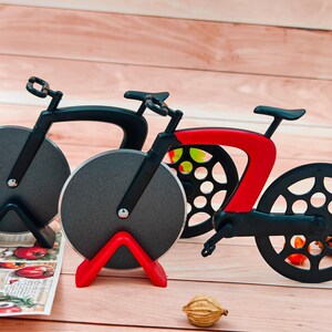 Cortador de pizza con forma de bicicleta creativa imagen 10