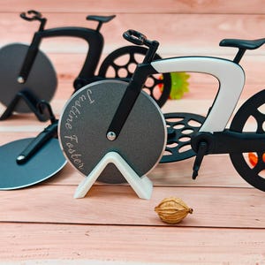 Cortador de pizza con forma de bicicleta creativa imagen 11