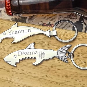 Custom Engraved Stainless Steel Bottle Opener Keychain - Personalized Gift