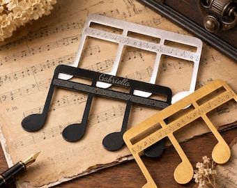 Gepersonaliseerde muziekpaginahouder: roestvrijstalen muzikant cadeau