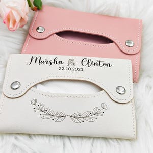 Customizable Leather Tissue Box - Event Tissue Holder - Home Decor Gift - Decorative Tissue Dispenser - Unique Present for Special Occasions