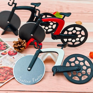 Cortador de pizza con forma de bicicleta creativa